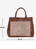 Mia Tomazzi Leder-Henkeltasche "Cardellino" in Braun - (B)35 x (H)25 x (T)19 cm