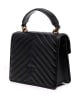 Pinko Leder-Henkeltasche in Schwarz - (B)17,5 x (H)15 x (T)7 cm