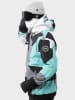 Siroko Softshellowa kurtka narciarska "Ushuaia" w kolorze turkusowo-szarym