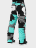 Siroko Spodnie narciarskie "Sleet" w kolorze turkusowo-szarym
