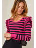 Plume Pullover "Abiel" in Pink/ Schwarz