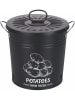 Villa d´Este Aardappelcontainer zwart - (H)22 cm