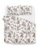 Zo!Home Flanellen beddengoedset "Esme" wit/lichtbruin