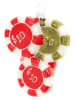 Krebs Glas Lauscha Kerstversiering "Tokens" rood - (L)10 cm