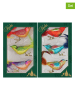 Krebs Glas Lauscha 2-delige set: kerstboomversiering "Fantasie-Glasvogel" meerkleurig - 2x 3 stuks