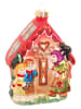 Krebs Glas Lauscha Christbaumornament "Lebkuchenhaus" in Bunt - (L)13 cm