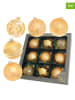 Krebs Glas Lauscha 9er-Set: Christbaumkugeln in Gold - Ø 8 cm