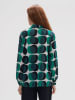 OPUS Blouse "Fumine witty" groen/wit