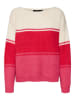Vero Moda Pullover in Creme/ Rot/ Pink