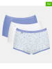 Sloggi Pełne figi high waist (3 pary) w kolorze niebiesko-białym