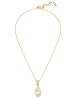 Perldesse Vergulde ketting met parel en edelstenen - (L)46 cm