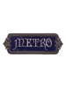 Anticline Decoratief bord "Metro" donkerblauw - (B)48 x (H)16,5 cm
