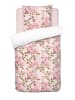 Cacharel textiles Satijnen beddengoedset "Cerisier des Collines" lichtroze