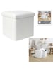 THE HOME DECO FACTORY Poef wit - (B)38 x (H)38 x (D)38 cm