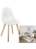 THE HOME DECO FACTORY 4-delige set: eetkamerstoelen wit - (B)47 x (H)87 x (D)52 cm