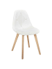 THE HOME DECO FACTORY 4-delige set: eetkamerstoelen wit - (B)47 x (H)87 x (D)52 cm