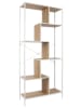 THE HOME DECO FACTORY Standregal in Hellbraun/ Weiß - (B)80 x (H)180 x (T)30 cm