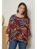Curvy Lady Bluse in Rostrot/ Bunt