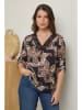 Curvy Lady Bluzka w kolorze czarnym ze wzorem