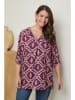 Curvy Lady Bluse in Pflaume/ Bunt