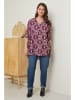 Curvy Lady Bluse in Pflaume/ Bunt