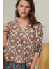 Curvy Lady Bluse in Taupe/ Bunt