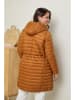 Curvy Lady Dwustronny płaszcz pikowany w kolorze karmelowym