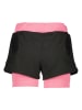 Mizuno Trainingsshorts "2in1" in Schwarz/ Rosa