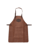 HIDE & STITCHES Skórzany fartuch w kolorze jasnobrązowym do grillowania - 27 x 27,5 x 4 cm