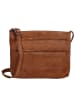 HIDE & STITCHES Leder-Umhängetasche in Braun - (B)26 x (H)20 x (T)5 cm