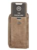 HIDE & STITCHES Skórzana torebka w kolorze jasnobrązowym na telefon - 11,5 x 19 x 3 cm