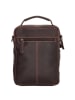 HIDE & STITCHES Leren schoudertas bruin - (B)18 x (H)23 x (D)8 cm
