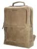 HIDE & STITCHES Leder-Rucksack in Beige - (B)30 x (H)40 x (T)10 cm