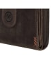 HIDE & STITCHES Leder-Geldbörse in Braun - (B)12,5 x (H)9 x (T)3,5 cm