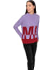 Heine Pullover in Lila/ Rot