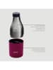 Trebonn 2in1 Frischhaltedose & Trinkflasche "Food&Hydrate" in Silber/ Bordeaux