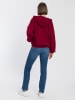 Cross Jeans Sweatjacke in Bordeaux