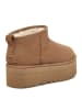 UGG Lammfell-Ankleboots "Ultra Mini" in Hellbraun