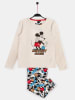 Disney Pyjama in Beige/ Schwarz/ Blau