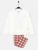 admas Pyjama in Weiß/ Rot