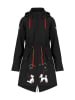 Blutsgeschwister Parka "Swallowtail Promenade" in Schwarz/ Rot