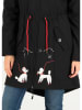 Blutsgeschwister Parka "Swallowtail Promenade" in Schwarz/ Rot