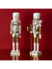 The Concept Factory 2-delige set: decoratieve figuren goudkleurig/wit - (H)35,5 cm