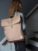 FABELAB Wickelrucksack "On-the-go" in Hellbraun - (B)32 x (H)45 x (T)14 cm