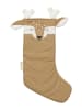 FABELAB Weihnachtsstrumpf "Deer" in Beige - (L)52 cm