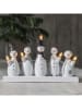 STAR Trading Lampa dekoracyjna "Snowman" w kolorze białym - 46 x 28 cm