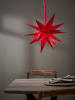 STAR Trading Gwiazda papierowa "December" w kolorze czerwonym - Ø 35 cm