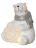 STAR Trading LED-Dekofigur "Polare" in Weiß - (L)12 x (B)11 cm