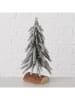 Boltze Deko-Weihnachtsbaum in Grün/ Weiß/ Braun - (H)24 cm