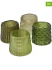 Boltze 4-delige set: theelichthouders "Sabena" groen - (H)7 cm